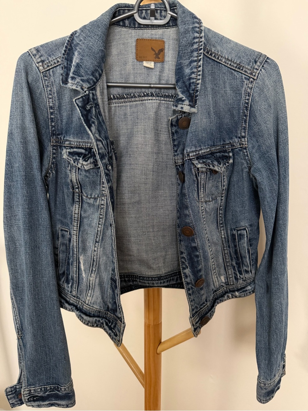 Classic Light Wash Denim Jacket - Blue